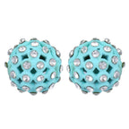 Trendoo Jewelry Gold-Polished Stylish Blue Studs