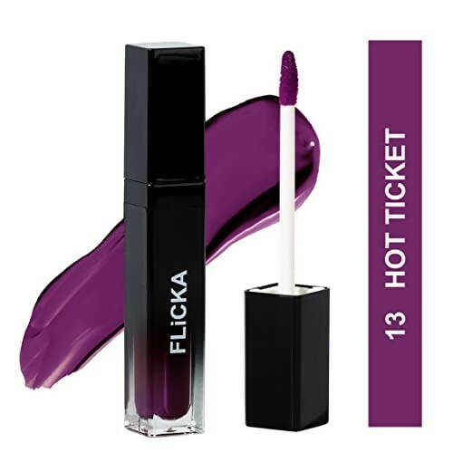 FLiCKA Set and Attack Liquid Matte Lipstick 13 Hot Ticket - Purple | Grocsy