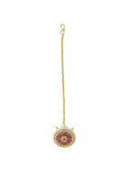NVR Women's Trending Stylish Gold-Polished Maang Tikka | Grocsy
