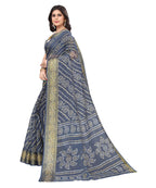 Vamika Linen Jari Border Grey Bollywood Style Saree | Grocsy
