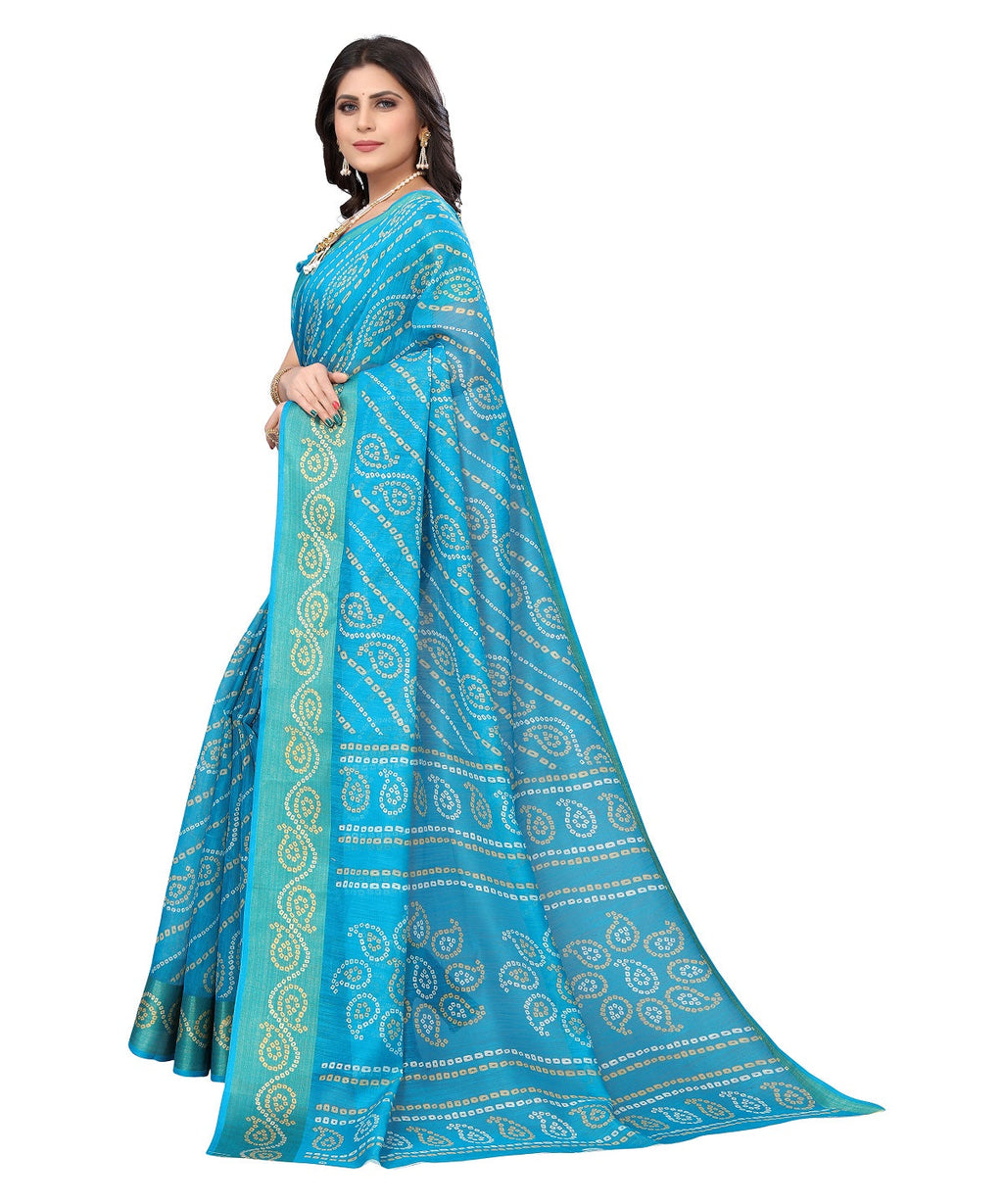 Vamika Linen Jari Border Rama Bollywood Style Saree | Grocsy