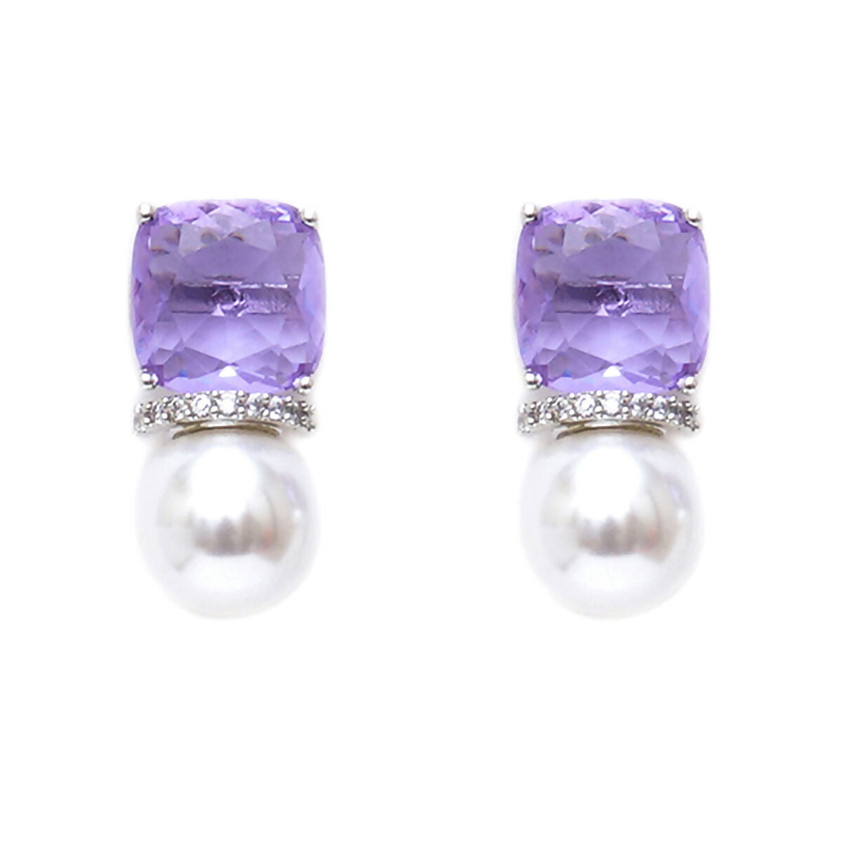 Purple Pearl Studs- Ruby Raang | Grocsy