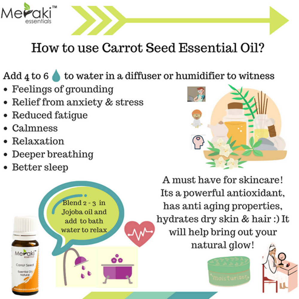Meraki Essentials Carrot Seed Essential Oil | Grocsy