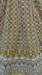 Jyoti Fashion Women's Yellow Bridal Net Fancy Sequins with Multi Thread Embroidered Wedding Lehenga Choli | Grocsy