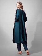 Jyoti Fashion Women's Morpich Cotton Blend Embroidered Kurta Set | Grocsy