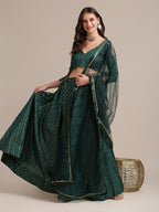 Jyoti Fashion Women's Bottle Green Georgette Sequins Lehenga Choli with Dupatta | Grocsy