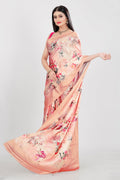 Jyoti Fashion Women's Multicolor Pure Japan Satin Digital Printed Designer Saree with Blouse | Grocsy