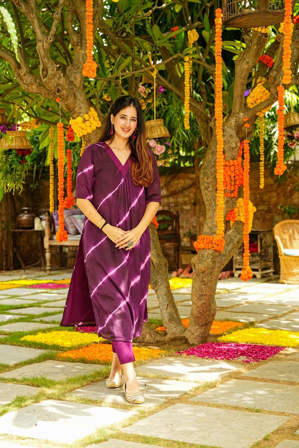 Jyoti Fashion Women's Purple Pure Muslin Heavy Digital Printed Kurta Set | Grocsy