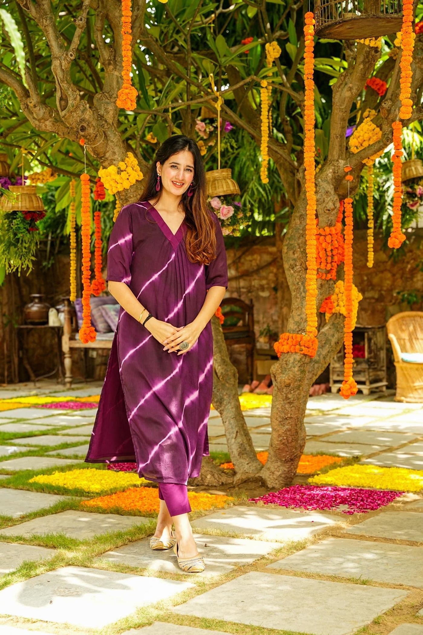 Jyoti Fashion Women's Purple Pure Muslin Heavy Digital Printed Kurta Set | Grocsy