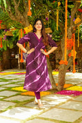 Jyoti Fashion Women's Purple Pure Muslin Heavy Digital Printed Kurta Set | Grocsy