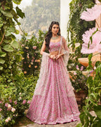 Jyoti Fashion Women's Pink Devsena Silk 3MM Sequins with Zari Dori Embroidered & Paper Mirror Work Lehenga Choli with Dupatta | Grocsy