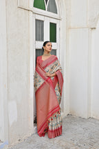 Jyoti Fashion Women's Pista Tussar Silk Zari Woven Traditional Saree with Blouse | Grocsy