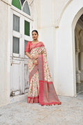 Jyoti Fashion Women's Yellow Tussar Silk Zari Woven Traditional Saree with Blouse | Grocsy