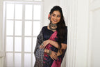 Jyoti Fashion Women's Pink Soft Tussar Silk Printed Temple Border Traditional Saree with Blouse | Grocsy