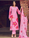 Jyoti Fashion Women's Pink Muslin Floral Digital Print with Sequins Work Salwar Suit Set | Grocsy