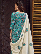 Jyoti Fashion Women's Teal Pure Cotton Digital Printed Salwar Suit Set | Grocsy