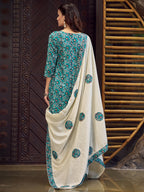Jyoti Fashion Women's Teal Pure Cotton Digital Printed Salwar Suit Set | Grocsy