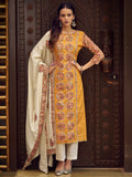 Jyoti Fashion Women's Mustard Pure Cotton Digital Printed Salwar Suit Set | Grocsy