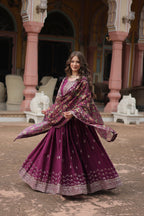 Jyoti Fashion Women's Wine Chinon Rich Sequins Embroidered Long Anarkali Sets | Grocsy