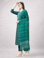 Jyoti Fashion Women's Rama Rayon Printed with Embroidered Kurta Set | Grocsy