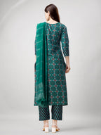Jyoti Fashion Women's Rama Rayon Printed with Embroidered Kurta Set | Grocsy