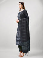 Jyoti Fashion Women's Grey Rayon Printed with Embroidered Kurta Set | Grocsy