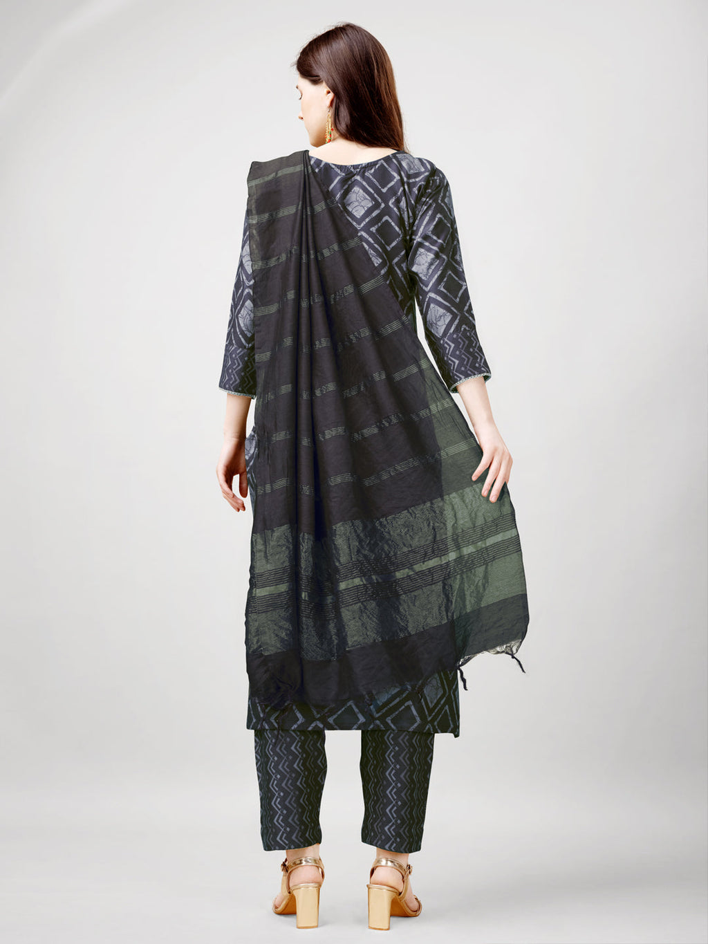 Jyoti Fashion Women's Grey Rayon Printed with Embroidered Kurta Set | Grocsy