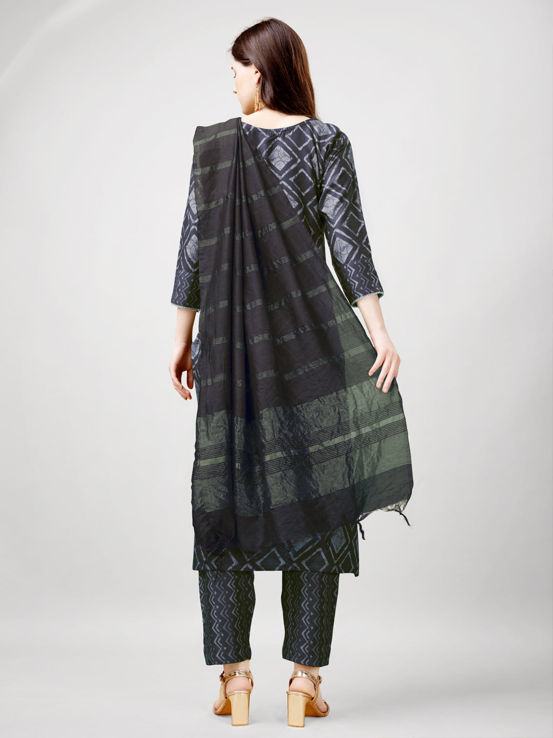 Jyoti Fashion Women's Grey Rayon Printed with Embroidered Kurta Set | Grocsy