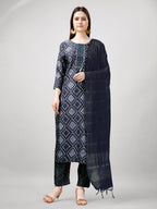 Jyoti Fashion Women's Grey Rayon Printed with Embroidered Kurta Set | Grocsy