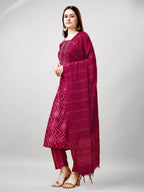 Jyoti Fashion Women's Pink Rayon Printed with Embroidered Kurta Set | Grocsy