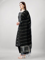 Jyoti Fashion Women's Black Rayon Printed with Embroidered Kurta Set | Grocsy