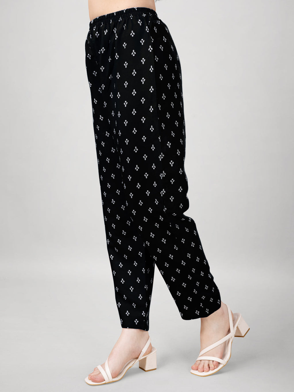 Jyoti Fashion Women's Black Rayon Printed with Embroidered Kurta Set | Grocsy