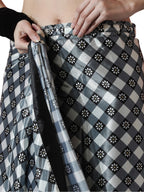 Jyoti Fashion Women's Grey Chinon Digital Printed Ready To Wear Saree with Blouse | Grocsy