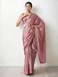Jyoti Fashion Women's Peach Chinon Digital Printed Ready To Wear Saree with Blouse | Grocsy