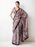 Jyoti Fashion Women's Multicolor Chinon Digital Printed Ready To Wear Saree with Blouse | Grocsy