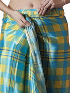 Jyoti Fashion Women's Sky Blue Chinon Digital Printed Ready To Wear Saree with Blouse | Grocsy