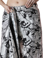 Jyoti Fashion Women's Black Chinon Digital Printed Ready To Wear Saree with Blouse | Grocsy