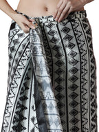 Jyoti Fashion Women's Black Chinon Digital Printed Ready To Wear Saree with Blouse | Grocsy