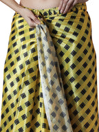 Jyoti Fashion Women's Mehendi Chinon Digital Printed Ready To Wear Saree with Blouse | Grocsy