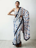 Jyoti Fashion Women's Multicolor Chinon Digital Printed Ready To Wear Saree with Blouse | Grocsy