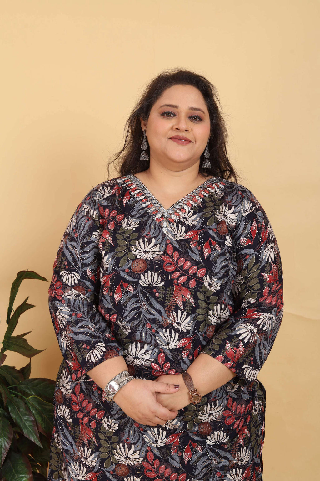 Jyoti Fashion Women's Black Rayon Digital Print with Handwork Kurta Set | Grocsy
