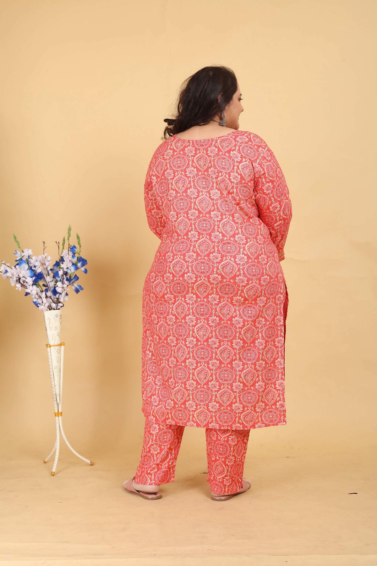 Jyoti Fashion Women's Pink Rayon Digital Print with Handwork Kurta Set | Grocsy
