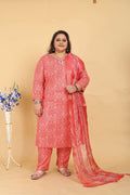 Jyoti Fashion Women's Pink Rayon Digital Print with Handwork Kurta Set | Grocsy