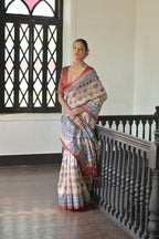 Jyoti Fashion Women's Red Soft Tussar Silk Printed Designer Saree with Blouse | Grocsy