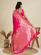 Jyoti Fashion Women's Pink Soft Kanjivaram Silk Zari Woven Designer Saree with Blouse | Grocsy