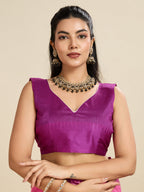 Jyoti Fashion Women's Pink Khadi Raw Silk Temple Woven Border Designer Saree with Blouse | Grocsy