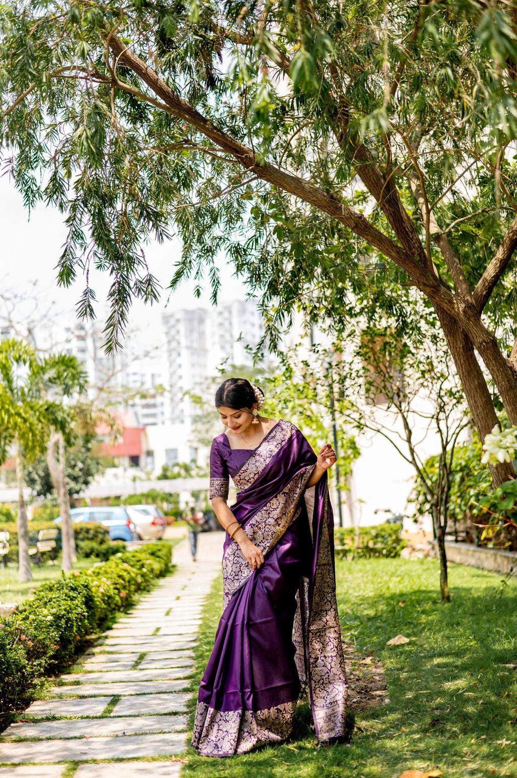 Jyoti Fashion Women's Wine Handloom Raw Silk Weaving Designer Saree with Blouse | Grocsy