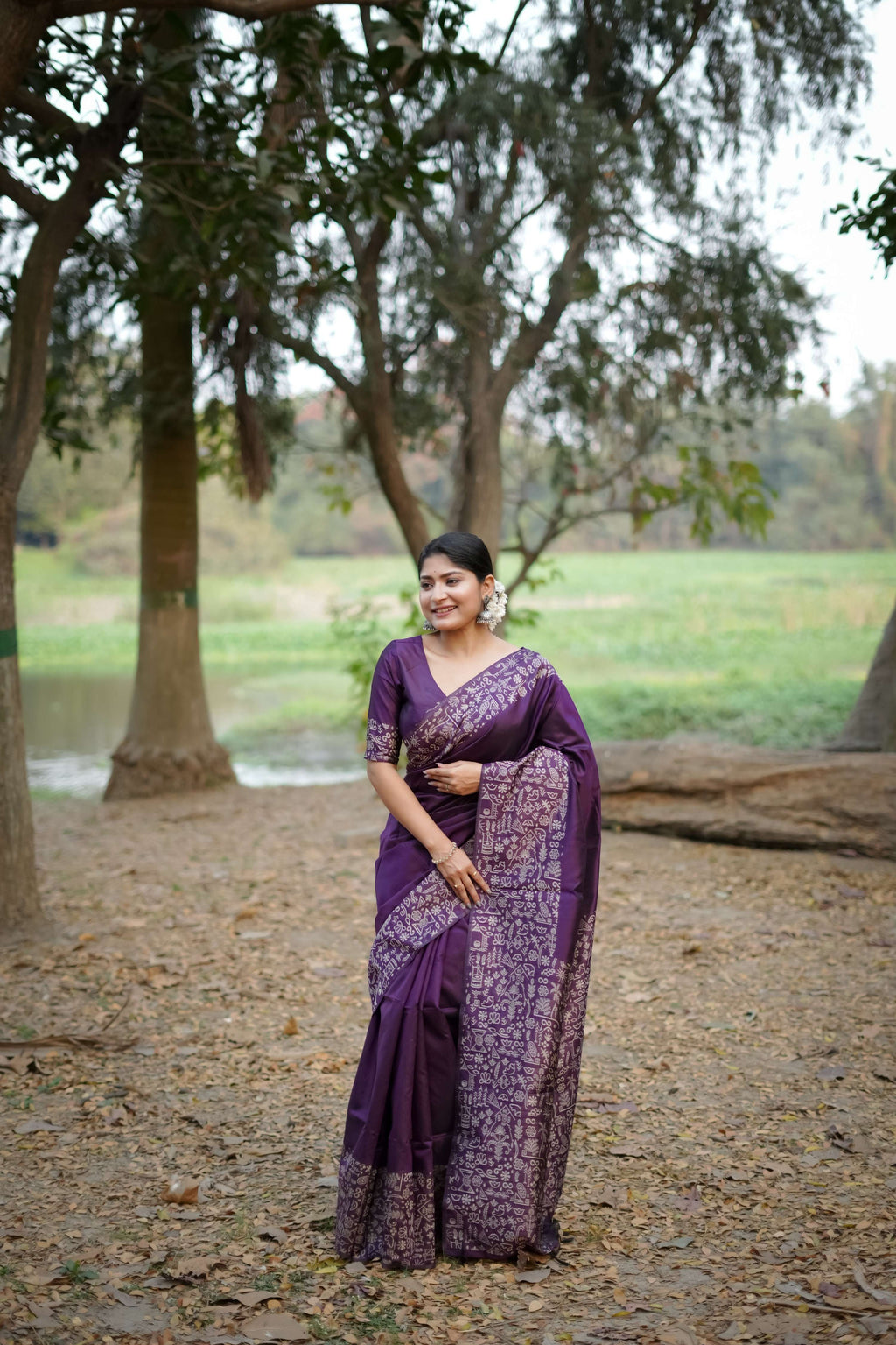 Jyoti Fashion Women's Wine Handloom Raw Silk Weaving Designer Saree with Blouse | Grocsy
