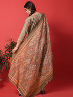 Jyoti Fashion Women's Brown Cotton Digital Printed Festive Wear Designer Straight Suit Set | Grocsy