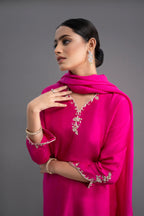 Jyoti Fashion Women's Pink Silk Blend Embroidered Designer Kurta Set with Dupatta | Grocsy